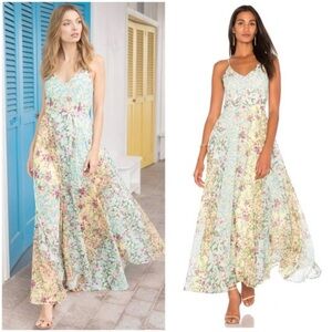 Yumi Kim Anthropologie Peace and Love Maxi Dress in Fleur Melody— Size Small